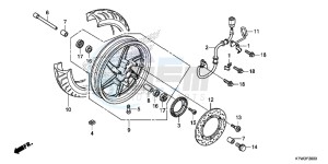 SH300AD SH300i E drawing FRONT WHEEL