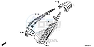 CB500XAF CB500X UK - (E) drawing REAR COWL