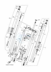 YZ85LW YZ85 (B0GG) drawing FRONT FORK