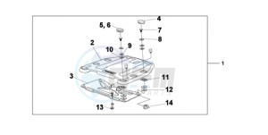 XL700V9 UK - (E / MKH) drawing TOP BOX BRACKET