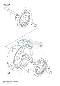 GSX-R1000 (E3-E28) drawing FRONT WHEEL (GSX-R1000K2)