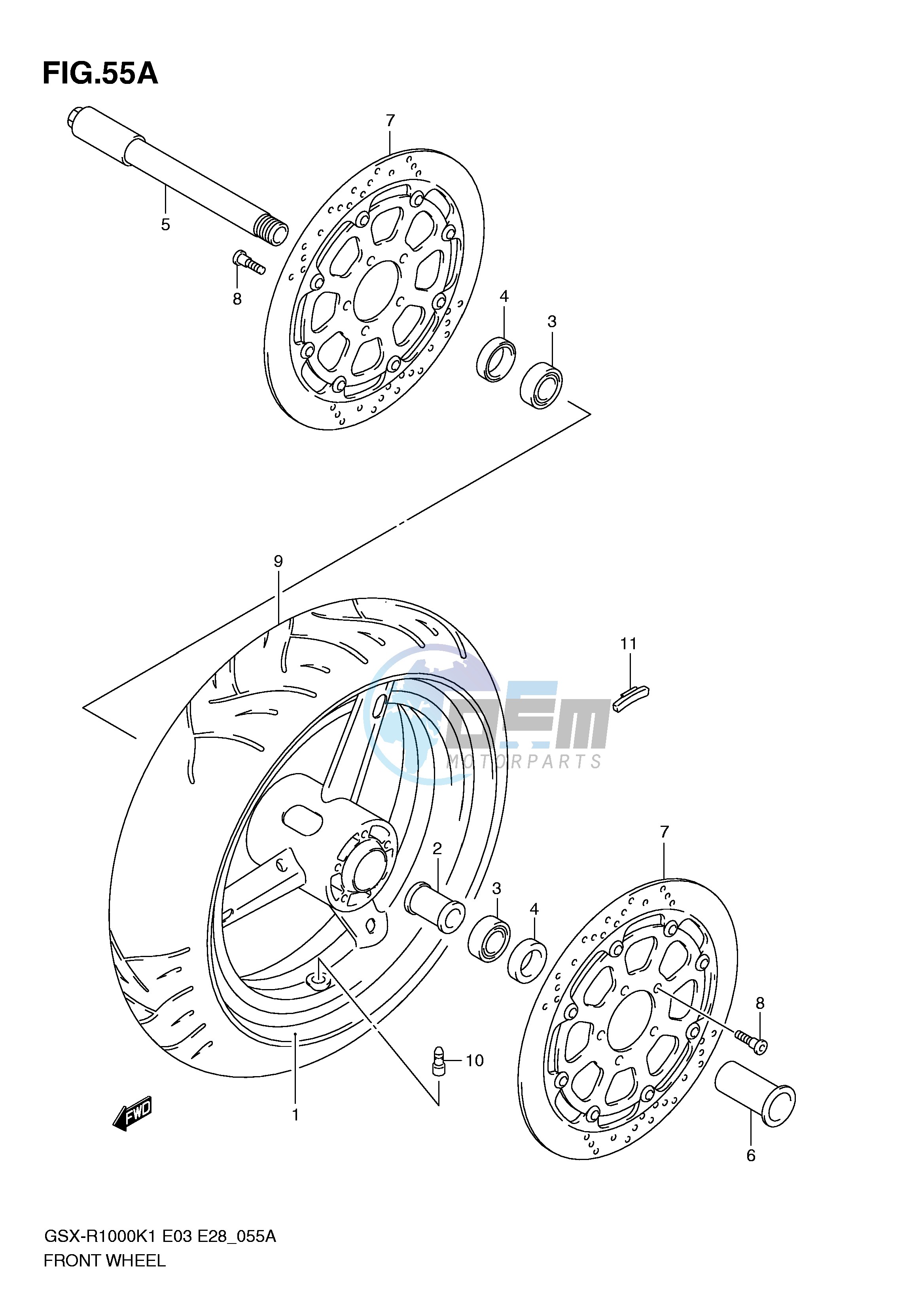 FRONT WHEEL (GSX-R1000K2)