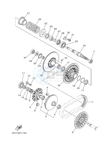 XP500 T-MAX 530 (59C8) drawing CLUTCH 2