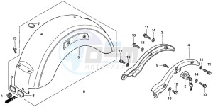 VT750CD3 drawing REAR FENDER