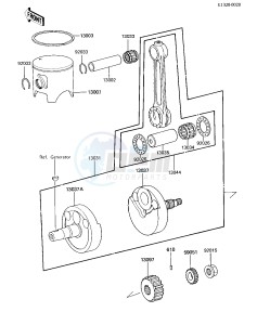 KX 125 E [KX125] (E1) [KX125] drawing CRANKSHAFT_PISTON