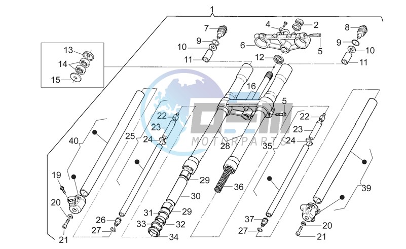 Front fork 1995-1997