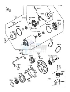 VN 1500 A [VULCAN 1500] (A10-A13) [VULCAN 1500] drawing STARTER MOTOR