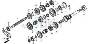 GL1500A GOLDWING ASPENCADE drawing TRANSMISSION