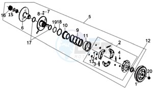 X'PRO 50 25KMH (L8) NL EURO4 drawing CLUTCH