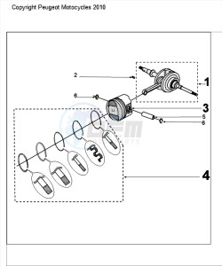 DJANGO 50 4T EVASION drawing CRANKSHAFT AND PISTON