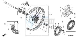 CRF450XD CRF450X Europe Direct - (ED) drawing FRONT WHEEL