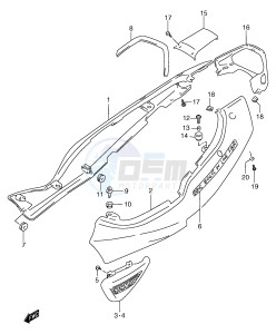 GSF1200 (E2) Bandit drawing FRAME COVER (GSF1200SAW)