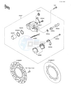 KX 80 L N [KX80] (L2-N3) [KX80] drawing REAR BRAKE