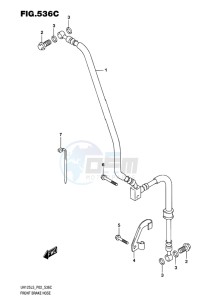 UH125 BURGMAN EU drawing FRONT BRAKE HOSE