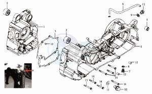 HD 125 DRUM BRAKE drawing CRANKCASE RIGHT / START MOTOR