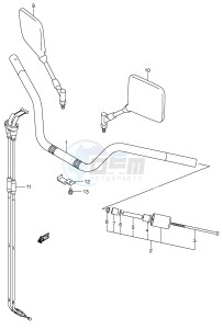 DL1000 (E2) V-Strom drawing HANDLEBAR (MODEL K2 K3)