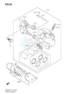 GSR750 EU drawing FRONT CALIPER