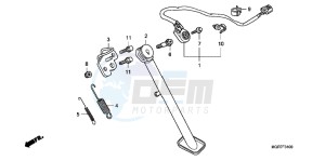 VT750SB drawing SIDE STAND