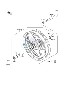 Z750 ZR750L7F GB XX (EU ME A(FRICA) drawing Front Hub