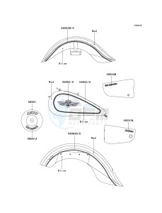 VN 1500 N [VULCAN 1500 CLASSIC FI] (N1-N3) [VULCAN 1500 CLASSIC FI] drawing DECALS-- RED_OLIVE- --- VN1500-N2- -