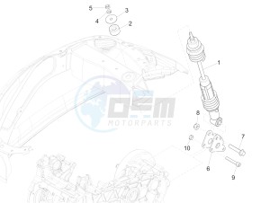 125 4T 3V I GET ie Primavera (APAC) (AU, EX, JA, KR, VT) drawing Rear suspension - Shock absorber/s