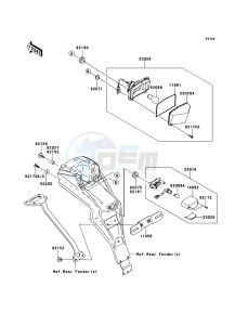 D-TRACKER_125 KLX125DBF GB XX (EU ME A(FRICA) drawing Taillight(s)