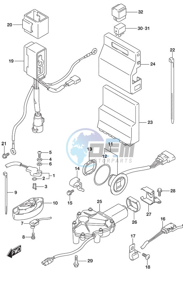 PTT Switch/Engine Control Unit