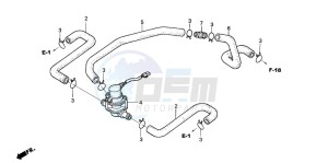 CB1300F1 CB1300SUPER FOUR drawing AIR INJECTION CONTROL VALVE