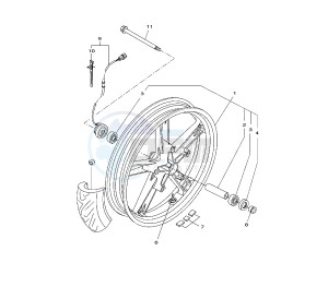 YZF R 125 drawing FRONT WHEEL