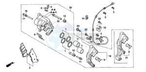 CBF600NA drawing FRONT BRAKE CALIPER (R.) (CBF600S6,8/SA6/N6,8/NA6)