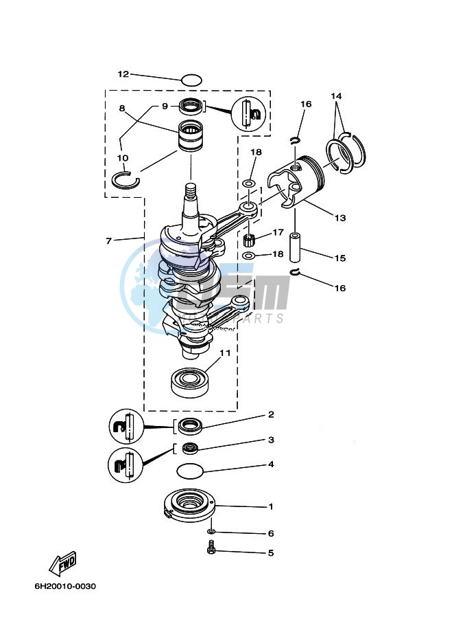 CRANKSHAFT--PISTON