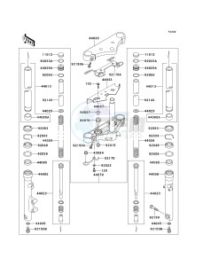 VN 800 A [VULCAN 800] (A6-A9) [VULCAN 800] drawing FRONT FORK