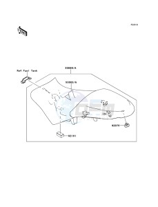 VERSYS KLE650B9F GB XX (EU ME A(FRICA) drawing Seat