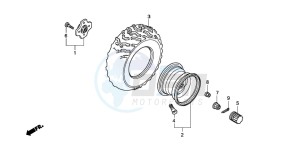 TRX420FE FOURTRAX ES drawing REAR WHEEL