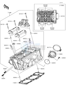 NINJA 650 EX650KHFA XX (EU ME A(FRICA) drawing Cylinder Head