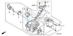 CBF125MA UK - (E) drawing THROTTLE BODY