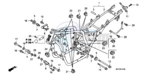 CB1300SA9 Australia - (U / ABS BCT MME TWO) drawing FRAME BODY