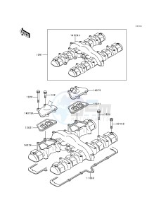 ZR 750 C [ZEPHYR 750] (C1-C3) [ZEPHYR 750] drawing CYLINDER HEAD COVER