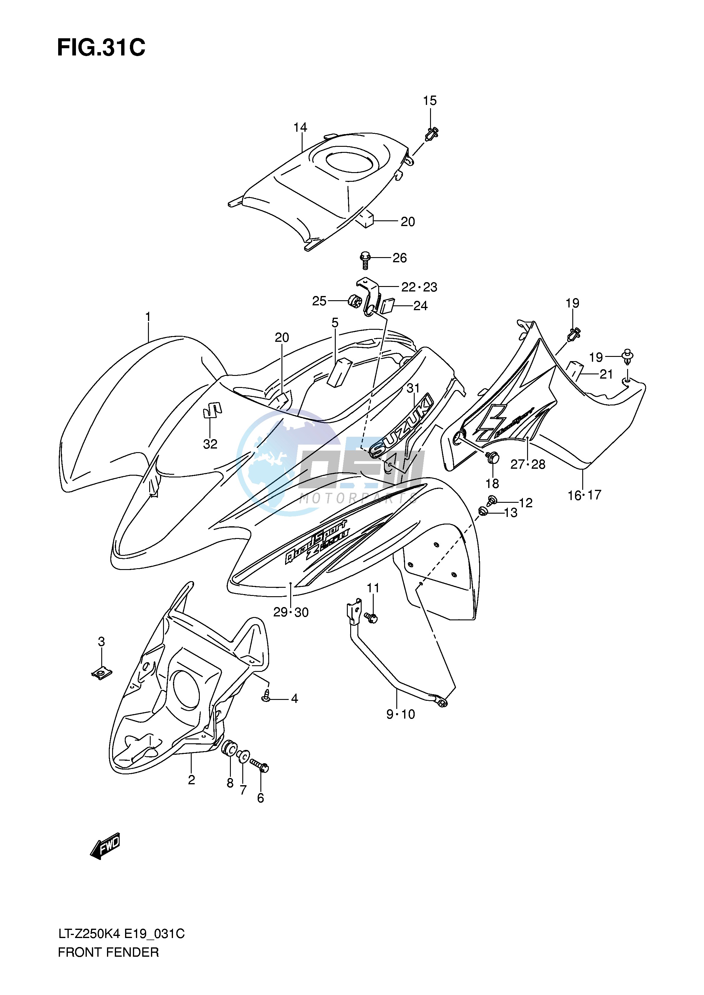 FRONT FENDER (MODEL K7)