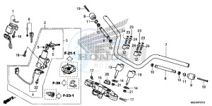 CB1100NAH UK - (E) drawing HANDLE PIPE/ TOP BRIDGE (CB1100CA/ CAD/ NA/ NAD)