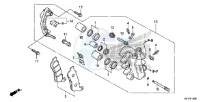 SH125D SH125i UK - (E) drawing FRONT BRAKE CALIPER ( SH125,D/ SH150,D)