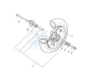 YQ AEROX 50 drawing FRONT WHEEL