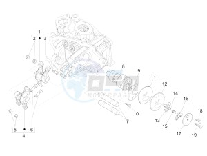 GTS 300 ie ABS (NAFTA) drawing Rocking levers support unit