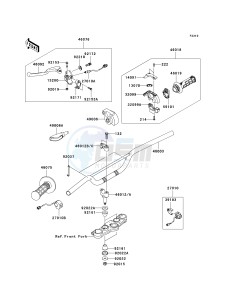 KLX 140 B (KLX140L MONSTER ENERGY) (B8F-B9FA) B9F drawing HANDLEBAR