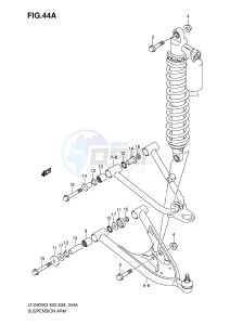 LT-Z400 (E3-E28) drawing SUSPENSION ARM (MODEL K5 K6 K7)