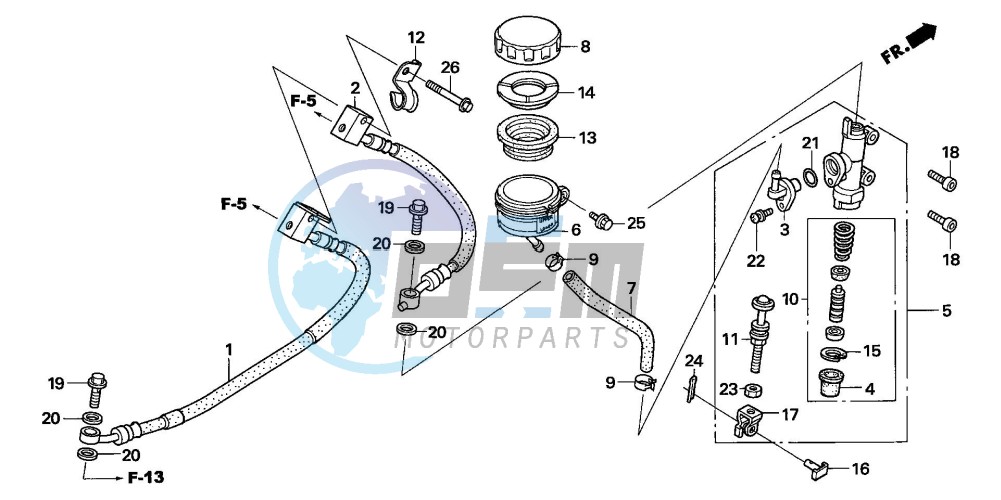 REAR BRAKE MASTER CYLINDER (CBF600SA6/NA6)