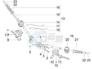 Nexus 300 ie e3 drawing Handlebars - Master cilinder