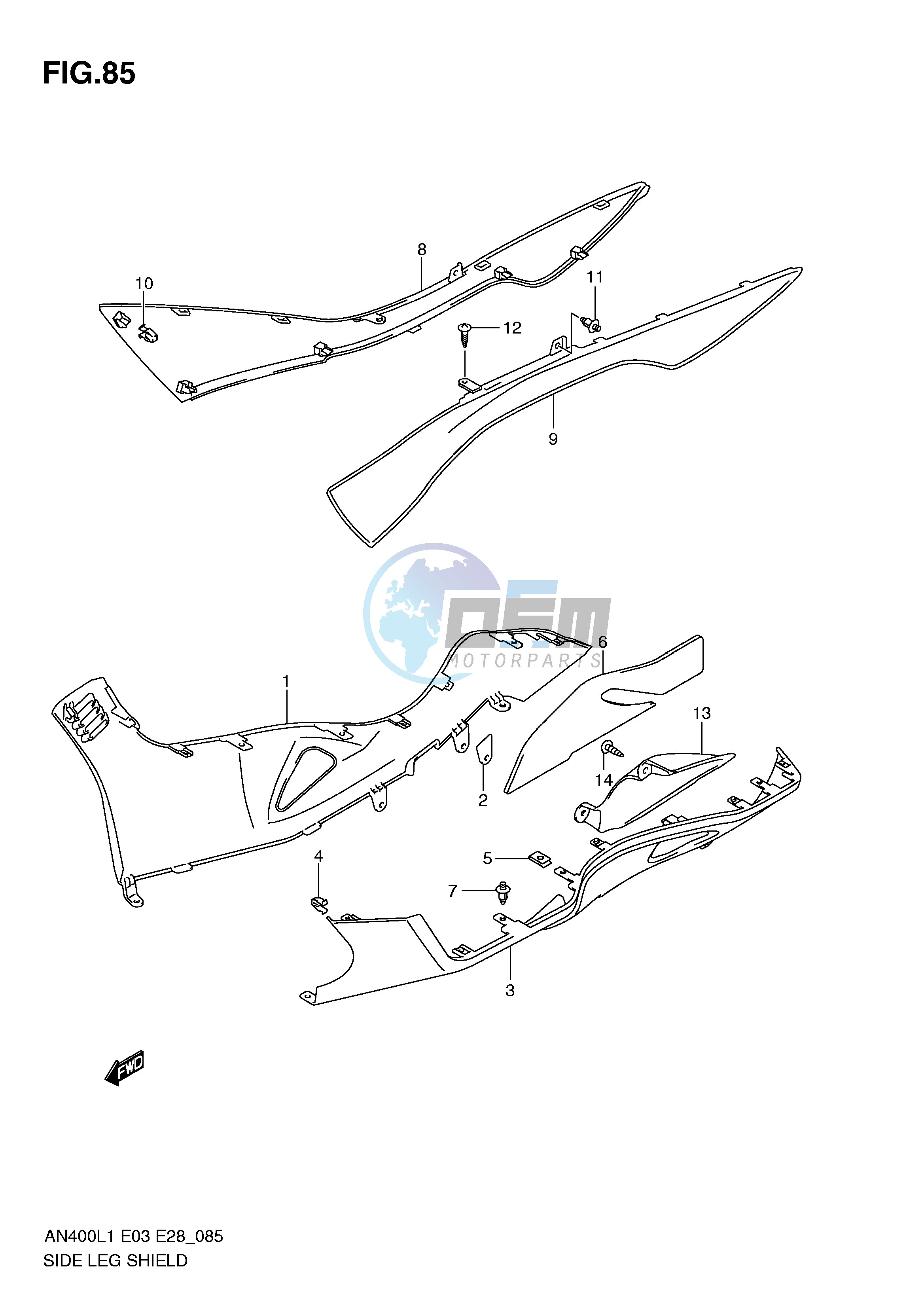 SIDE LEG SHIELD (AN400ZAL1 E28)