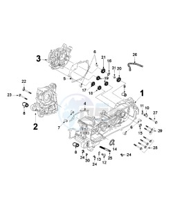 DJANGO 125 SPORT drawing CRANKCASE