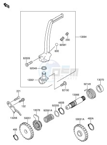 RM65 (E3) drawing KICKSTARTER MECHANISM